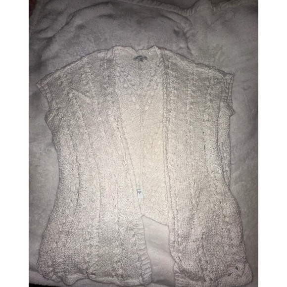 American Eagle Open Knit‎ Sleeveless Cardigan Sweater Vest XS/S - Picture 1 of 5